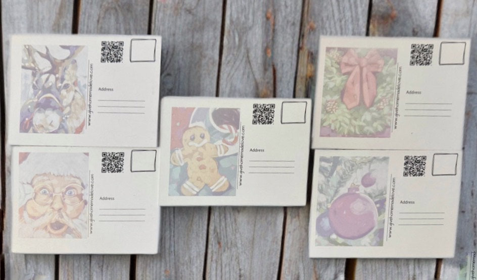 Postcard 4x6 Set of 5 Holiday Season